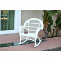 Jeco Santa Maria White Rocker Wicker Chair W00209-R